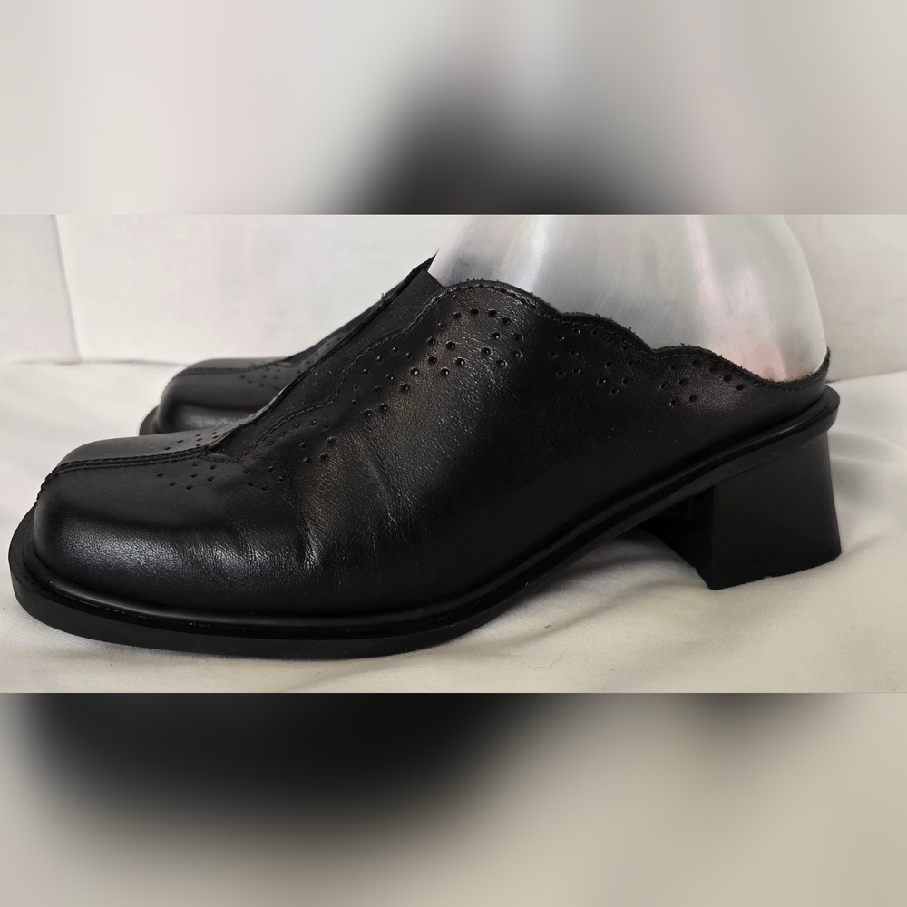 NAOT Black Leather Mules 37